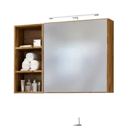 90 cm Badezimmer-Möbel in Holz - Userina (dreiteilig)