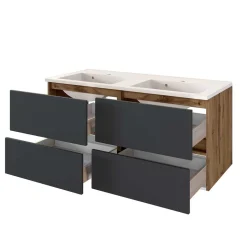 120 cm Badschrank mit Doppel-Waschbecken - Athrin