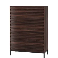 80 cm breite Hochkommode in Walnuss Optik - Teleska