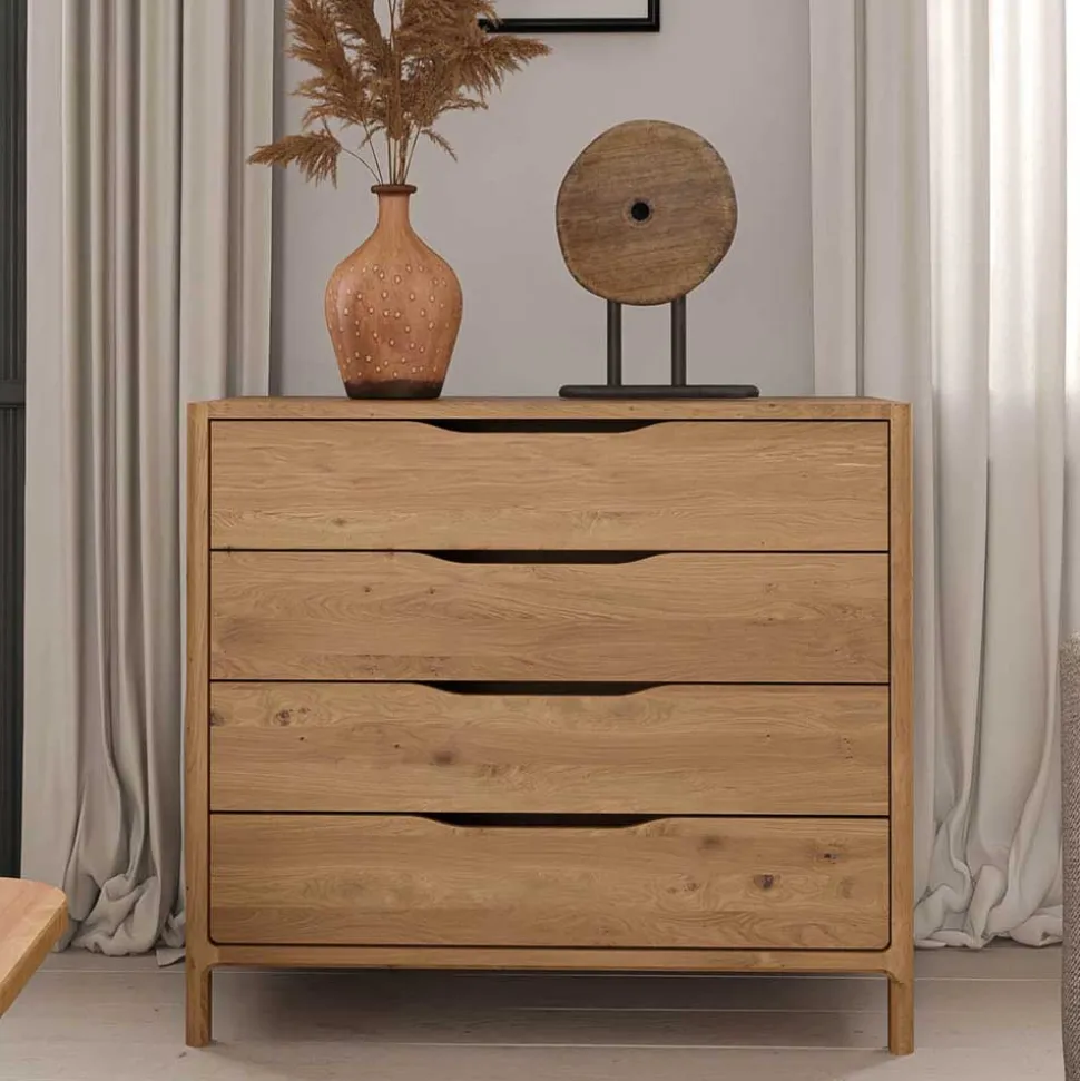 95 cm breite Kommode mit vier Schubladen - Laida