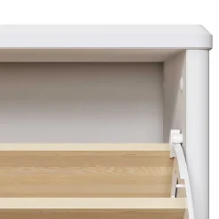 82 cm breite Schuhkommode in Weiß gewachst - Oranias