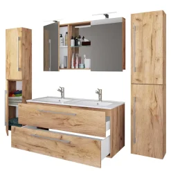 178 cm breiter Badblock Einzelmöbel - Ursela (vierteilig)