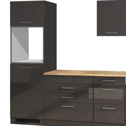 300 cm breiter Block Küche ohne Geräte - Bozenia (achtteilig)