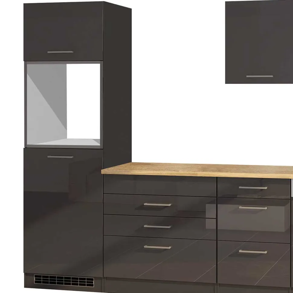 300 cm breiter Block Küche ohne Geräte - Bozenia (achtteilig)