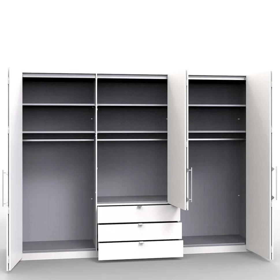 300 cm breiter Falttürenschrank in Holzoptik dunkel - Riding