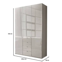 149 cm breiter Kleiderschrank kombiniert - Nucina