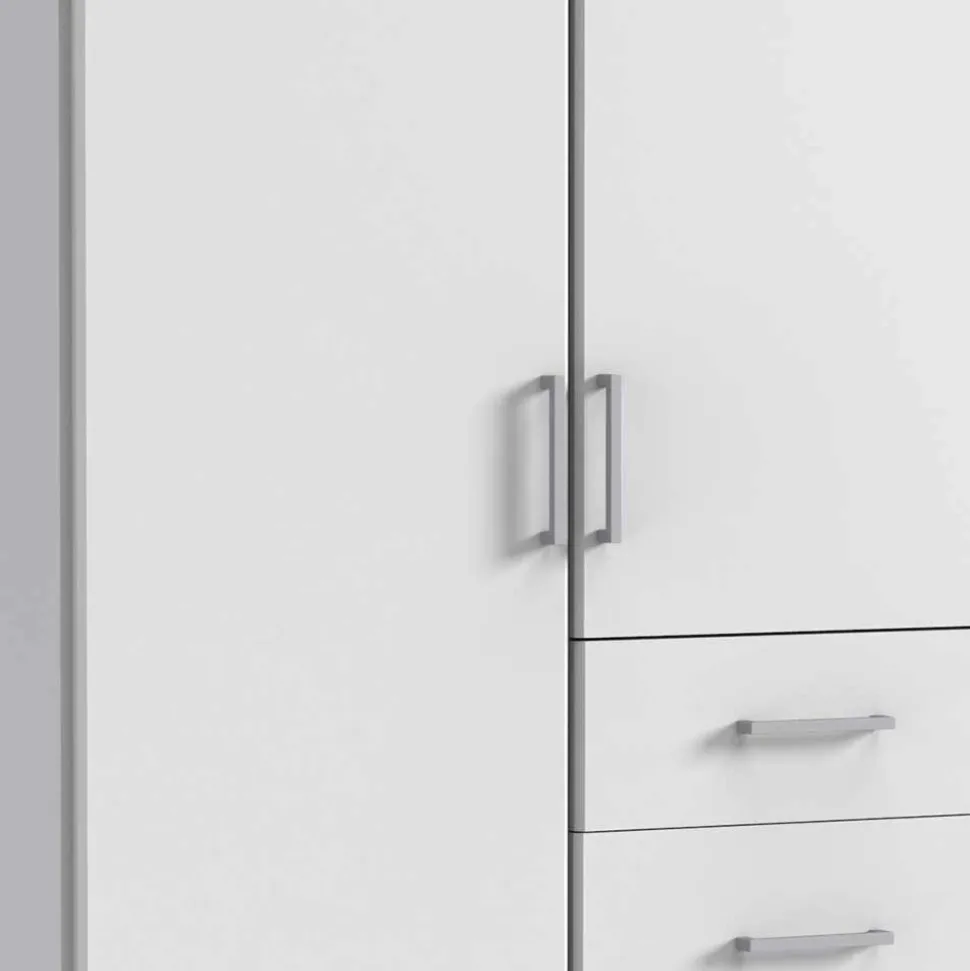 91 cm breiter Kleiderschrank in Weiß - Cador