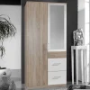 91 cm breiter Kombi-Kleiderschrank mit Spiegel - Coros