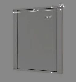 73 cm breiter Spiegel in Lichtgrau - Ballina