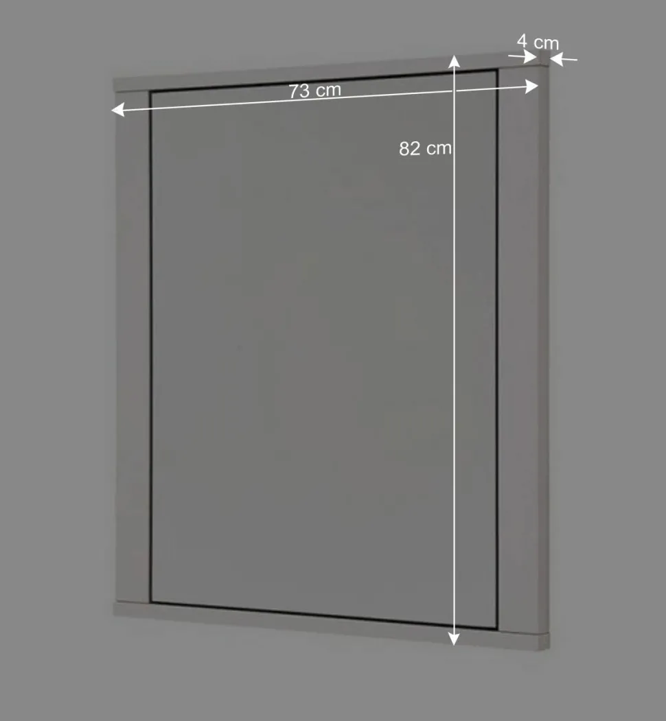 73 cm breiter Spiegel in Lichtgrau - Ballina