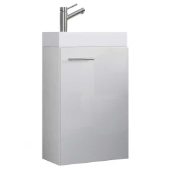 41 cm breiter Waschplatz in Weiß - Vulcanos (zweiteilig)