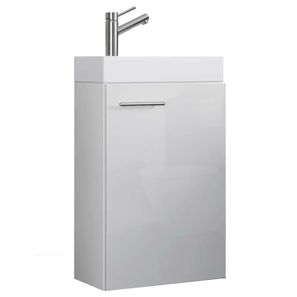 41 cm breiter Waschplatz in Weiß - Vulcanos (zweiteilig)