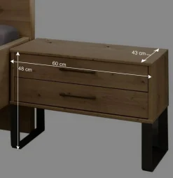 140 cm breites Bett im Industry Style - Siestago