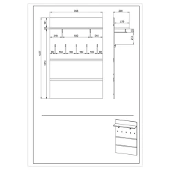 246 cm breites Flurmöbel Set modern - Orsecca (fünfteilig)