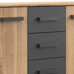 130 cm breites Sideboard in Plankeneiche NB - Enegal