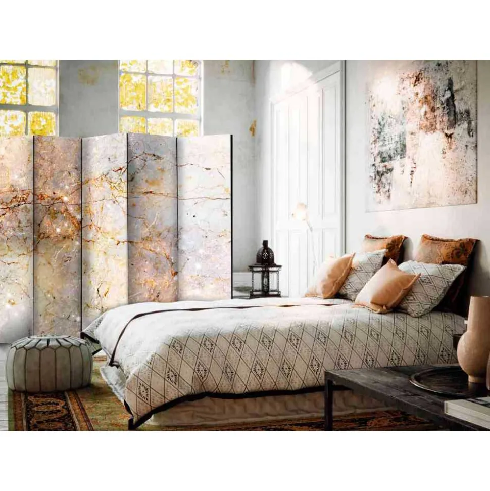 225 cm Design Paravent Marmor Strukturen - Nadomo