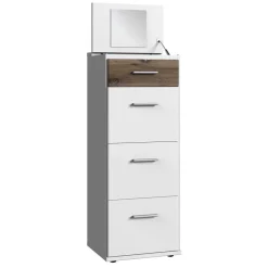 121 cm hohe Kommode mit Spiegel im Deckel - Liesca