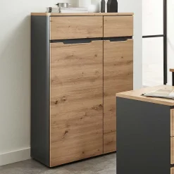 122 cm hoher Aktenschrank mit zwei Türen - Kuetra