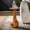 59 cm hoher Beistelltisch aus Akazie Massivholz - Nics