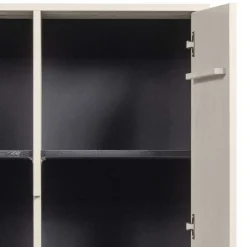 149 cm hoher Schrank in Hellgrau - Lergavano