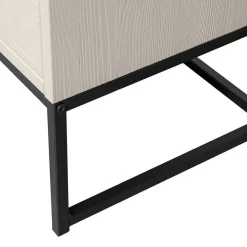 149 cm hoher Schrank in Hellgrau - Lergavano