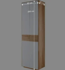 200 cm hoher Schuhschrank mit Doppeltür - Zonga