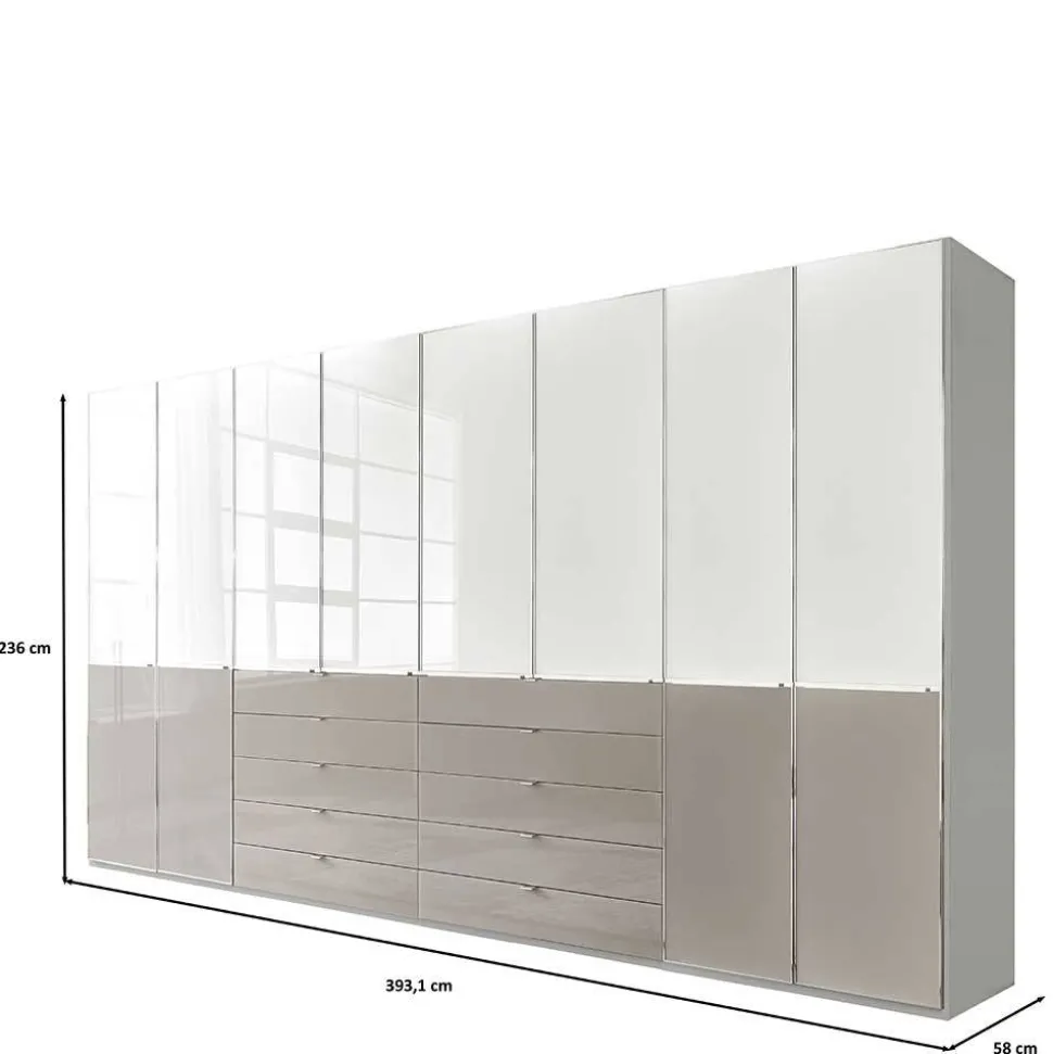 394 cm Kleiderschrank mit acht Türen - Pascan