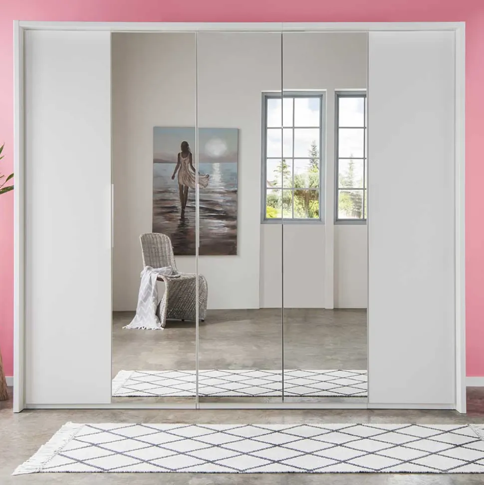 250 cm Kleiderschrank mit Falt- und Drehtüren - Dastrata