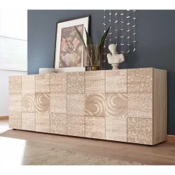 241 cm langes Sideboard in Eiche Sonoma Dekor - Bielvas