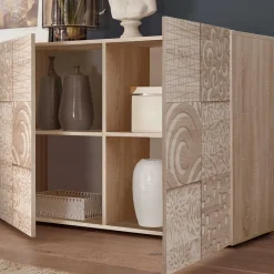 241 cm langes Sideboard in Eiche Sonoma Dekor - Bielvas