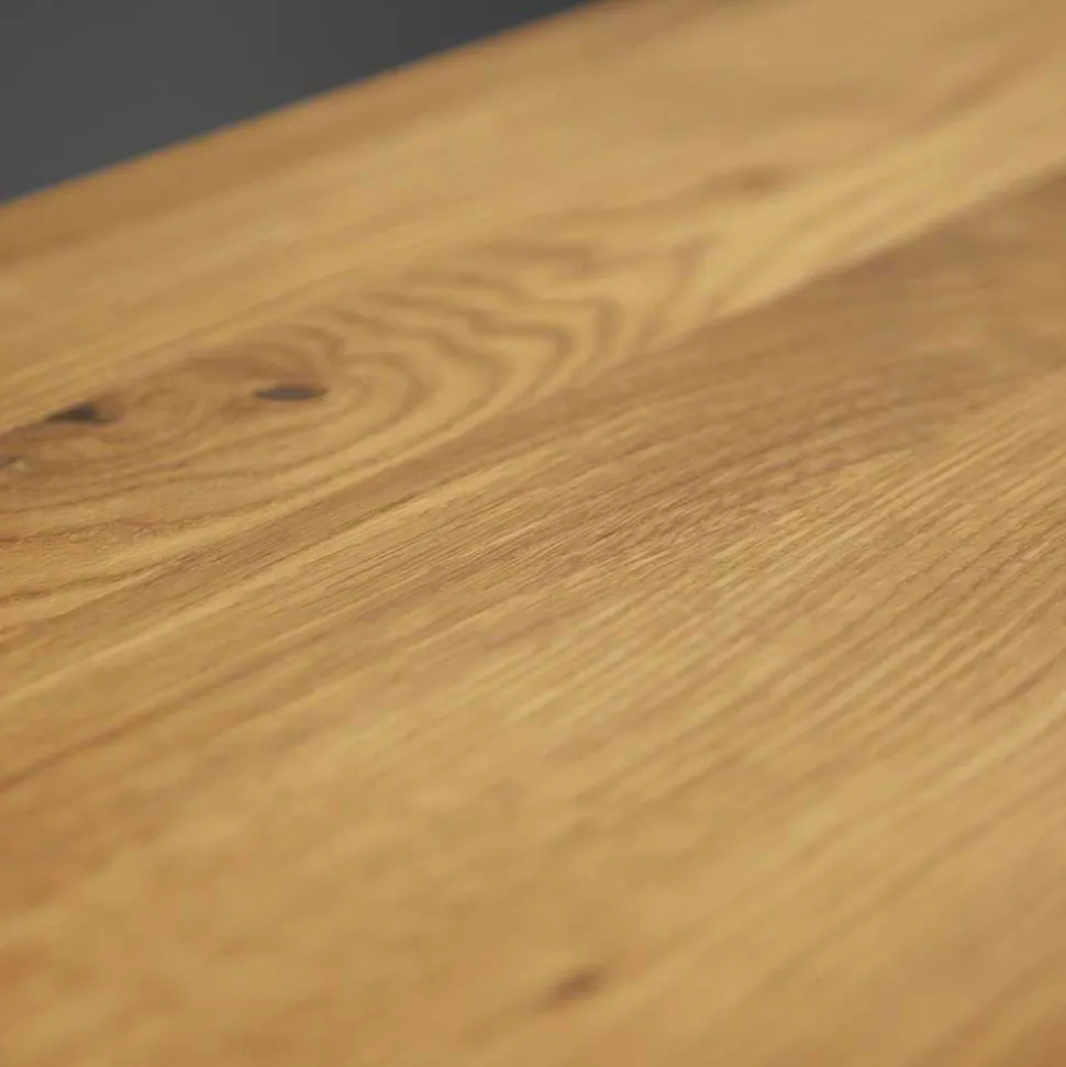 220 cm langes TV Lowboard in Wildeiche mit Weiß - Diesta I