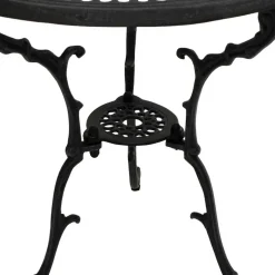 70 cm runder Aluminium Gartentisch in Dunkelgrau - Taruma