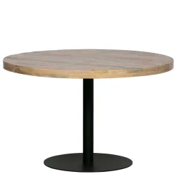 120 cm runder Tisch aus Mango Holz White Wash - Trois