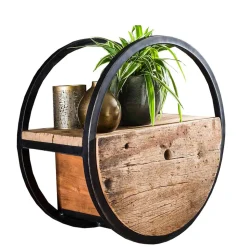 50 cm rundes Hängeregal mit einer Schublade - Malte