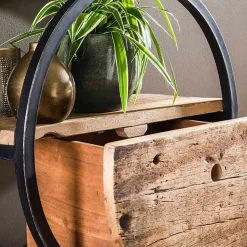 50 cm rundes Hängeregal mit einer Schublade - Malte