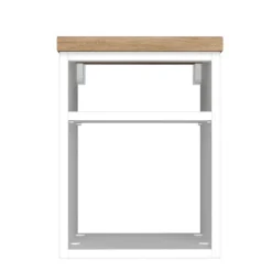 47 cm tiefes Badregal in Weiß & Wildeiche - Enwicos