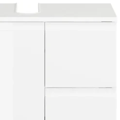 60 cm Waschbeckenschrank in Weiß Hochglanz - Loeesa