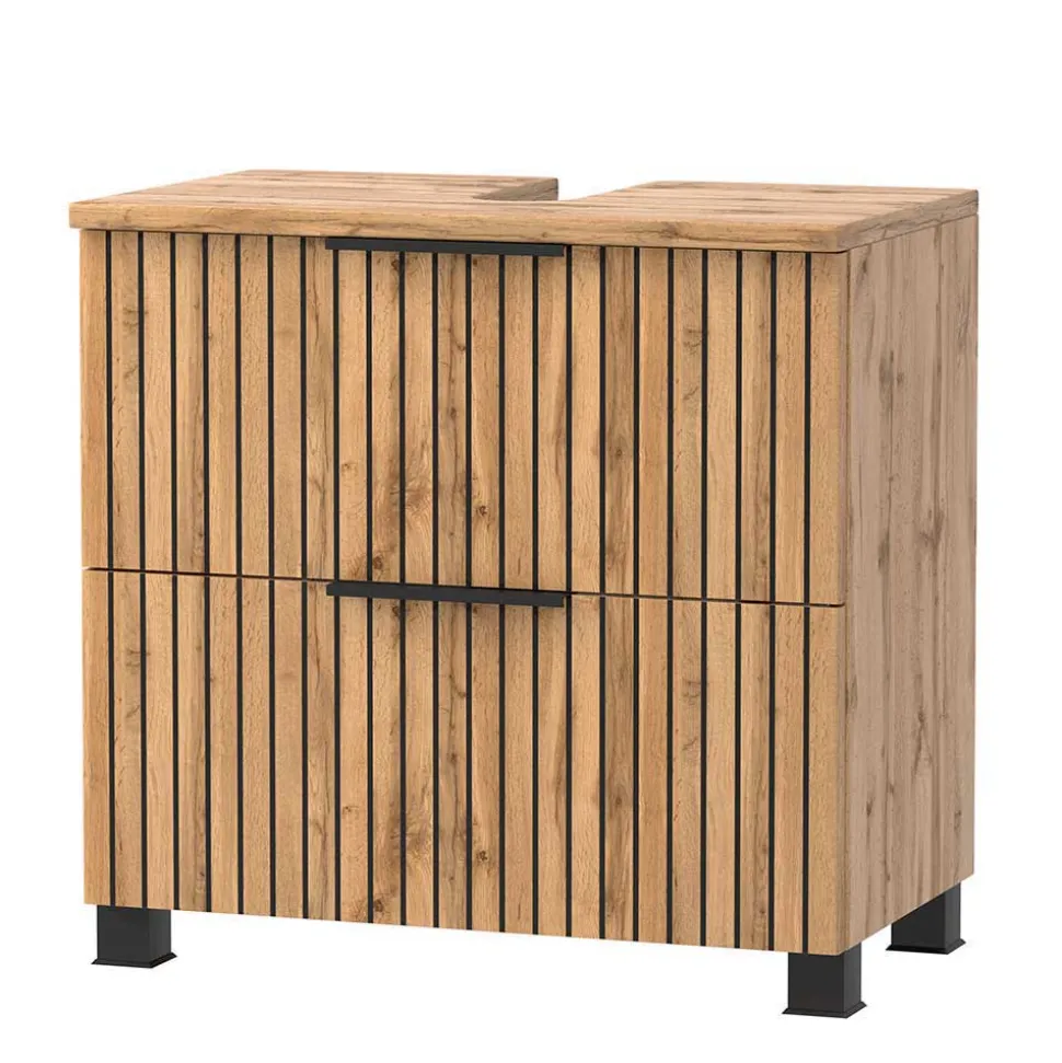 60 cm Waschplatz & Unterschrank Set - Crystoga (dreiteilig)