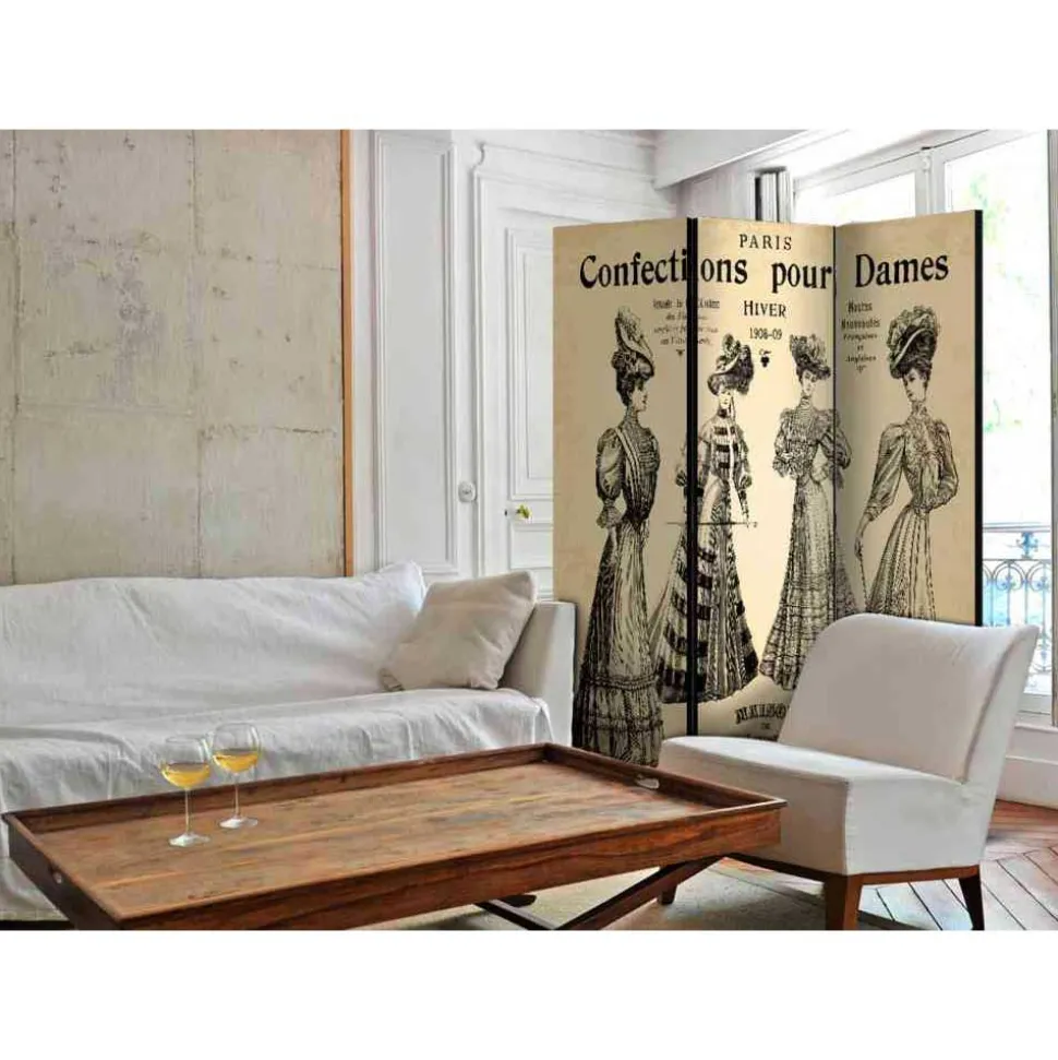 3 Elemente Paravent für Ankleidezimmer - Elefontra