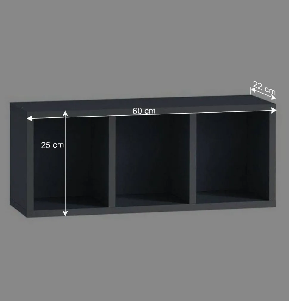 3 Fächer Badregal in Petrol Blau - Matrera