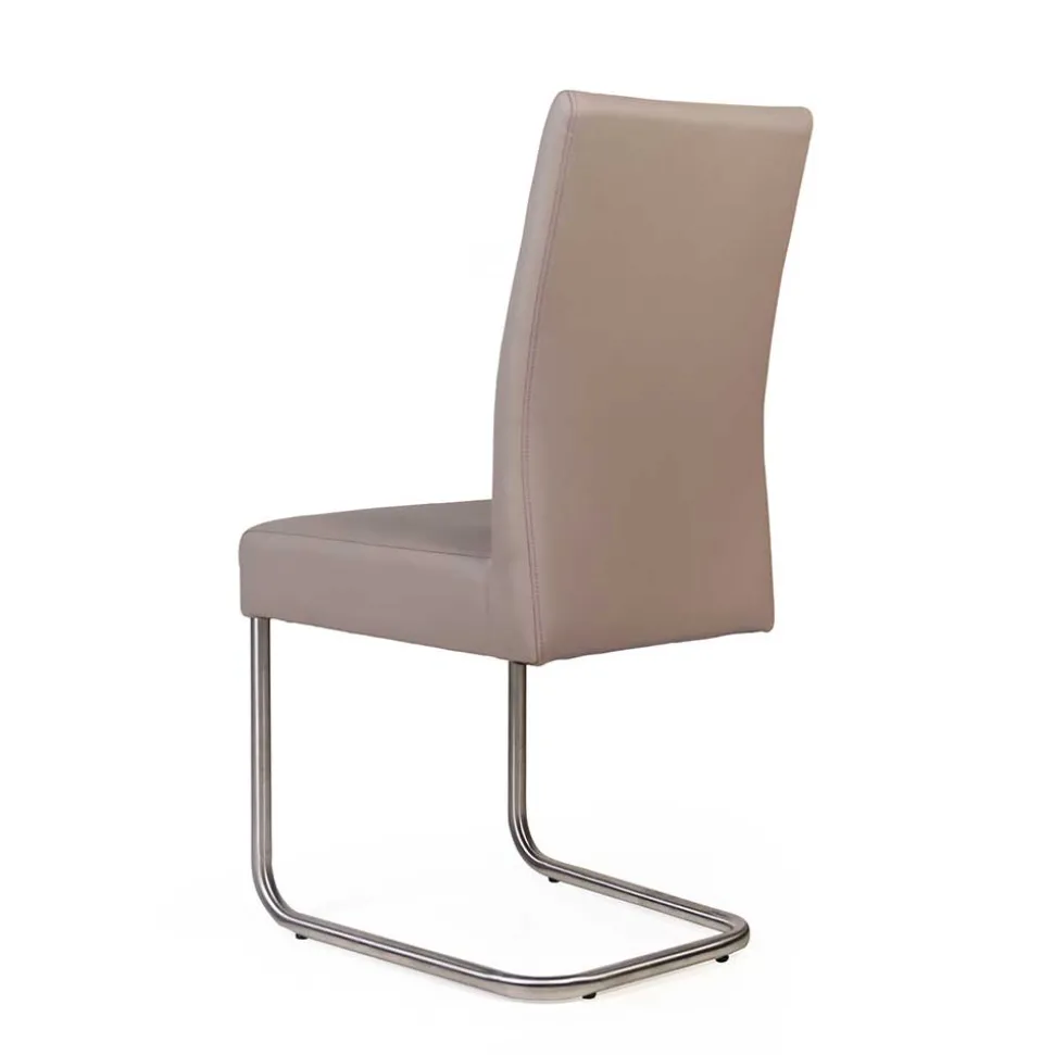 2 Freischwinger Stühle in Beige - Nandora (2er Set)