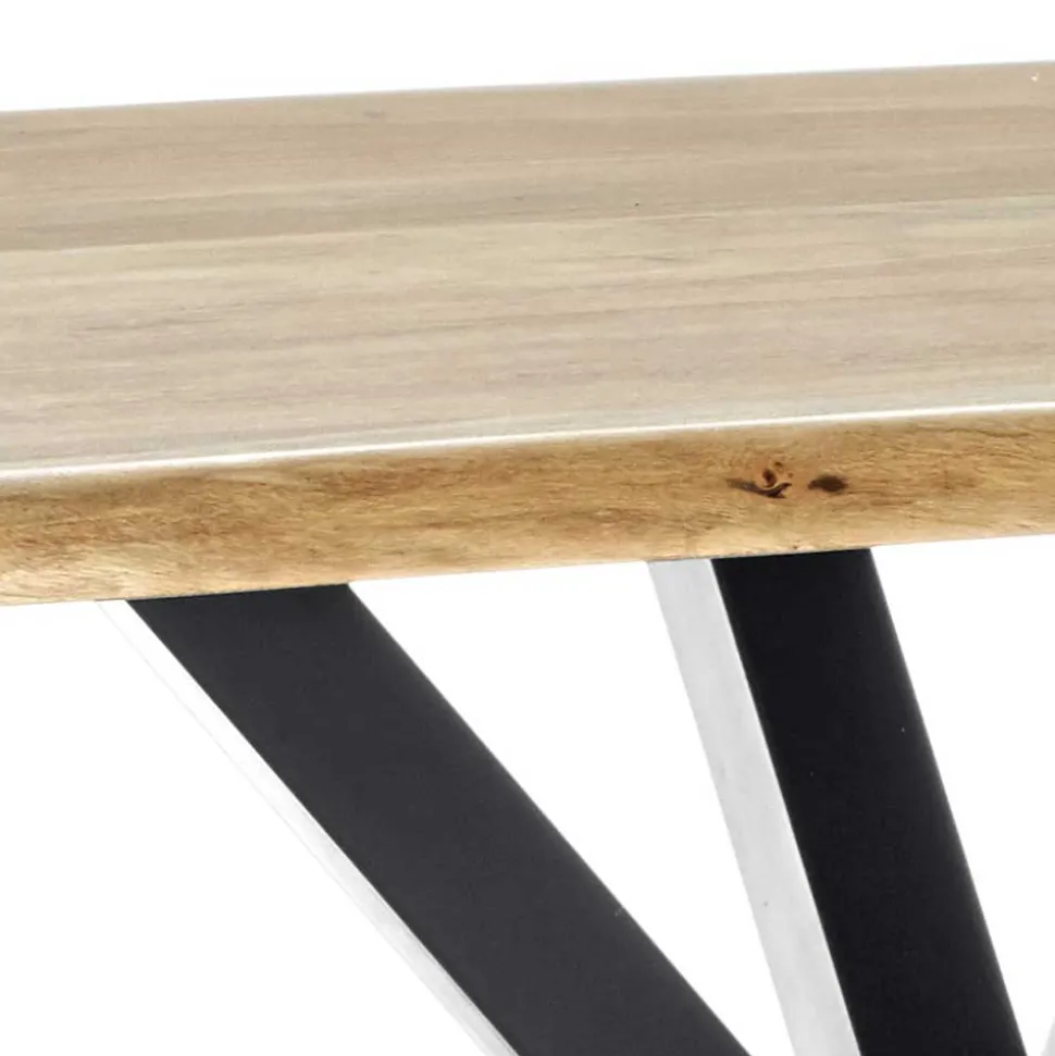 3 Größen Esszimmer Tisch mit Baumkante Akazie - Fornax