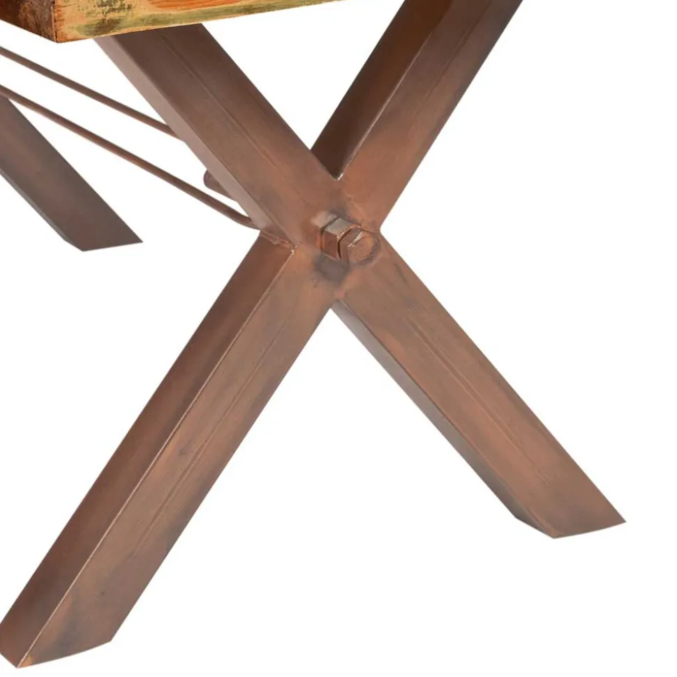 5 Größen Shabby Esstisch aus buntem Altholz - Velanzia