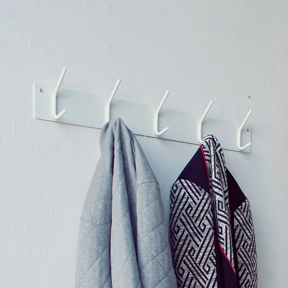 5 Haken Garderobenleiste aus Stahl - Malinsia