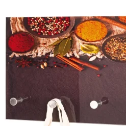 6 Haken Glasgarderobe mit Foto Druck - Aramova