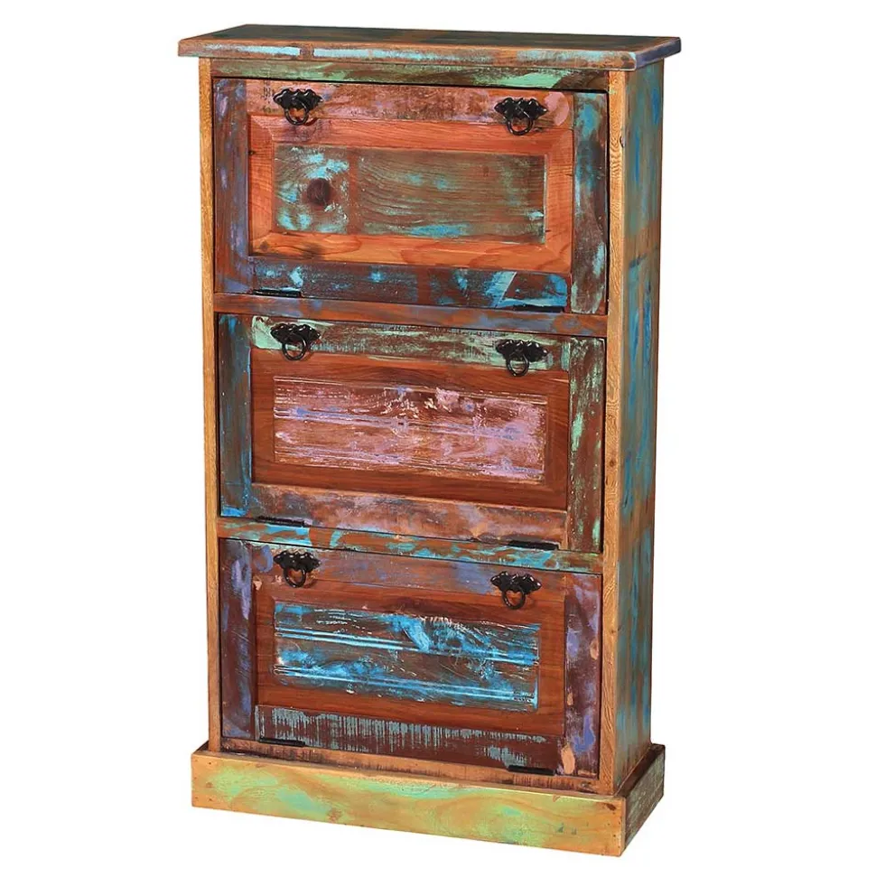 3 Klappen Schuhkommode im Shabby Chic - Jamaica