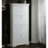 4 Klappen Schuhschrank in Weiß - Zarinas