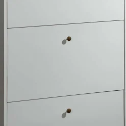 4 Klappen Schuhschrank in Weiß - Zarinas