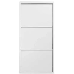 3 Klappen Stahl Schuhkipper in Weiß - Zaisa