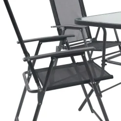 4 Klappstühle & Gartentisch Set - Alcamo (fünfteilig)